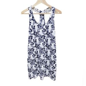 Tommy Bahama Tropical Palm Sleepwear Dress Blue White Size M